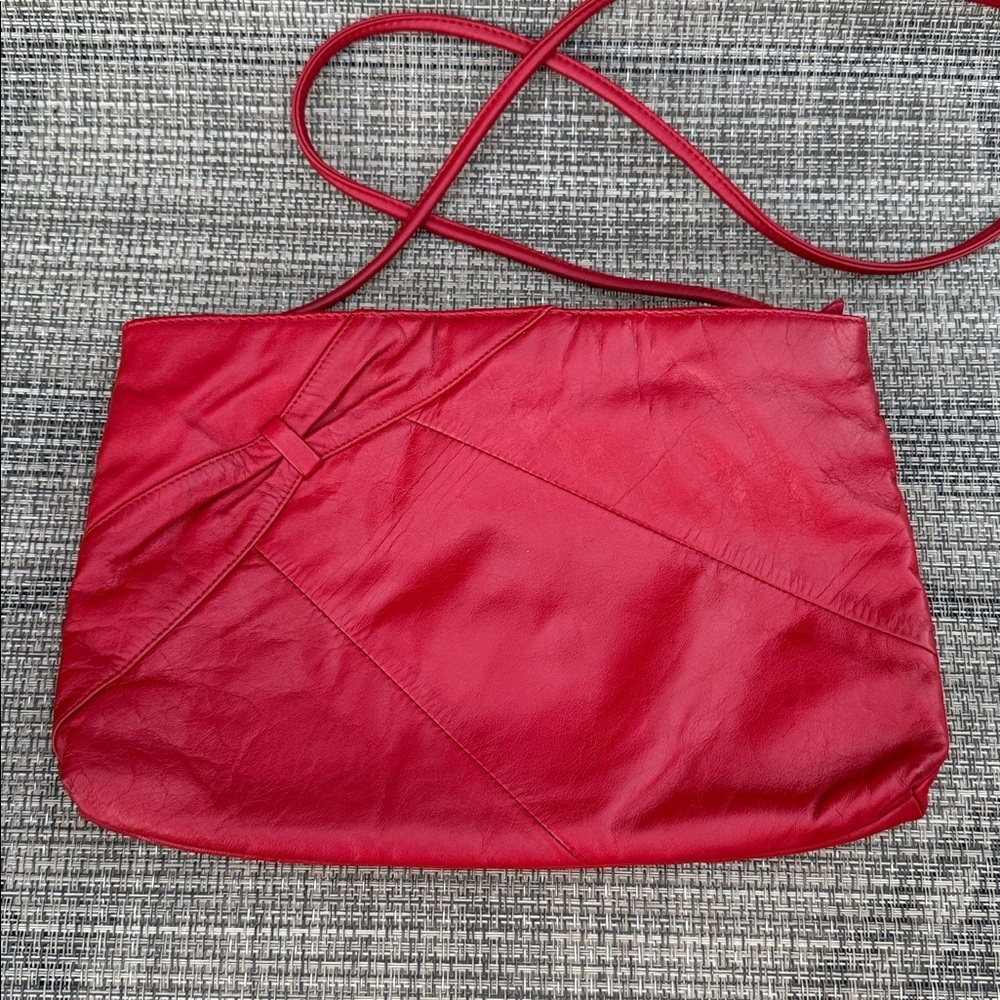 Chic Red Leather Clutch